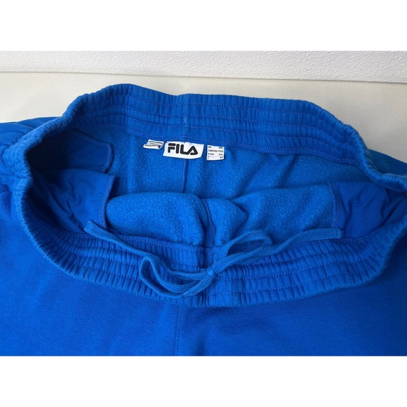 FILA Men's XXL 2XL Blue Drawstring Sweat Shorts Pockets Logo Comfort Sports EUC - Picture 4 of 16